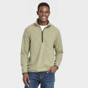 NEW Goodfellow & Co Men's Green Zip-Up Fleece sz. Small